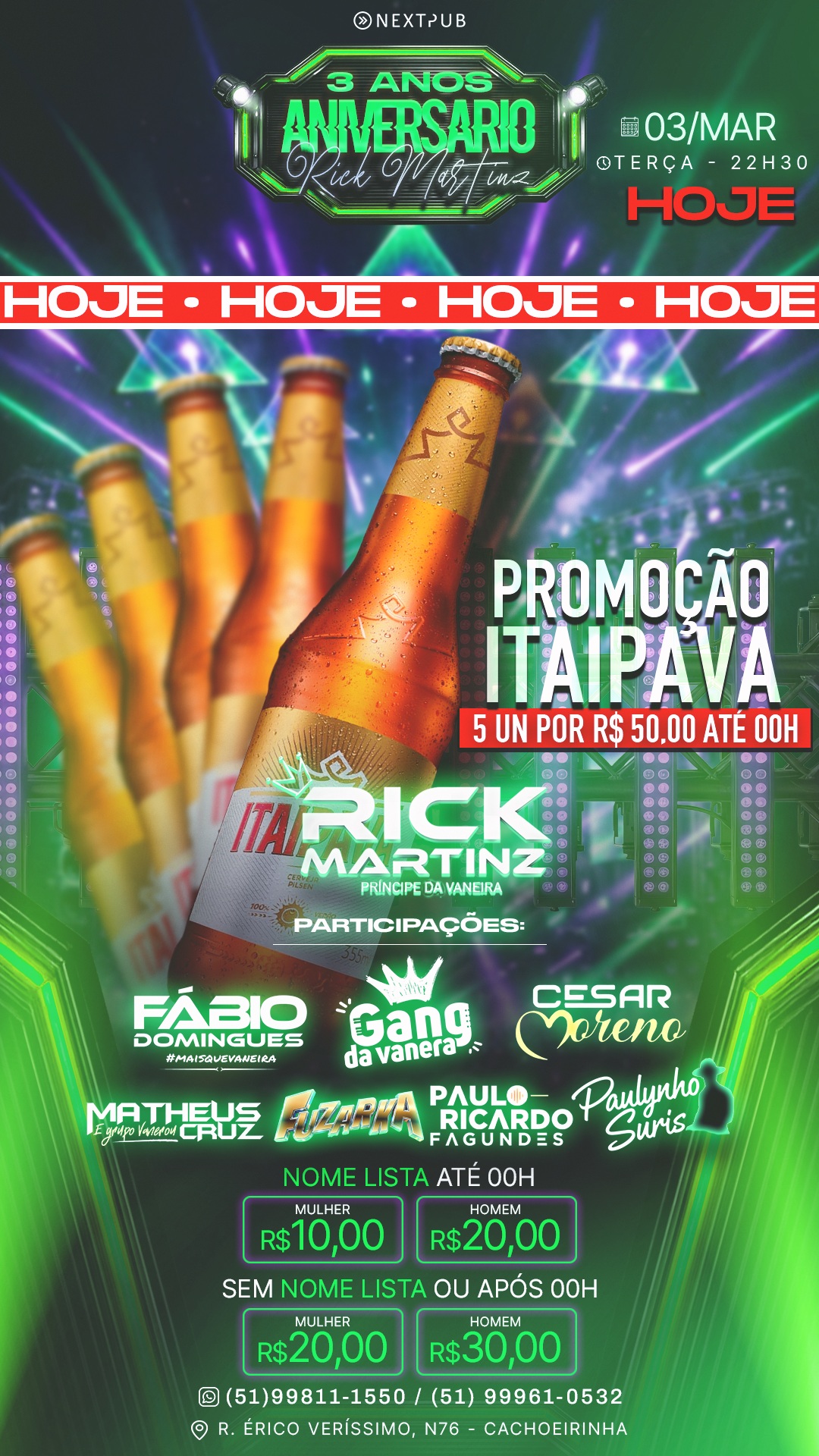 NEXT PUB 03.03 PROMO HOJE